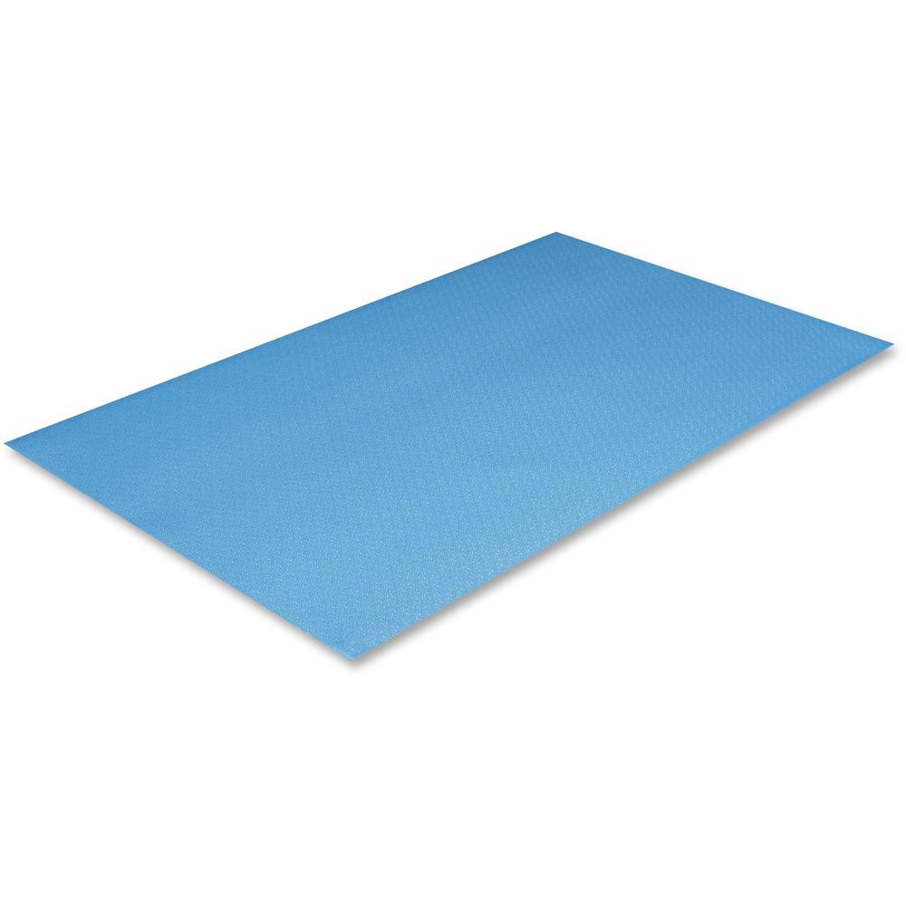 Crown Mats Comfort-King Anti-fatigue Mat - Floor, Indoor - 36" Length x 24" Width x 0.375" Thickness - Rectangular - Extra Bounce - Sponge, PVC Foam - Royal Blue - 1Each. Picture 1