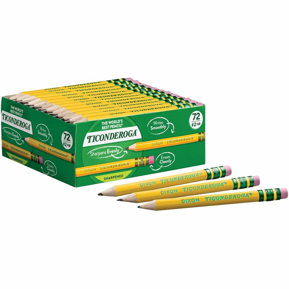 Dixon Nontoxic Chalk Sticks - #2 Lead - Black Lead - Yellow Wood Barrel - 72 / Pack Dixon Nontoxic Chalk Sticks - #2 Lead - Black Lead - Yellow Wood Barrel - 72 / Pack