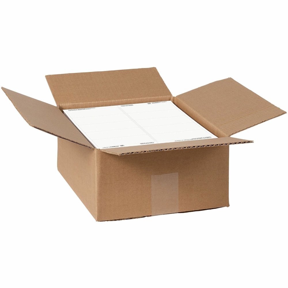 Avery&reg; Shipping Labels, Sure Feed, 2" x 4" , 5,000 Labels (95910) - 2" Width x 4" Length - Permanent Adhesive - Rectangle - Laser - Matte White - Matte - Paper - 10 / Sheet - 10 Total Sheets - 500. Picture 1