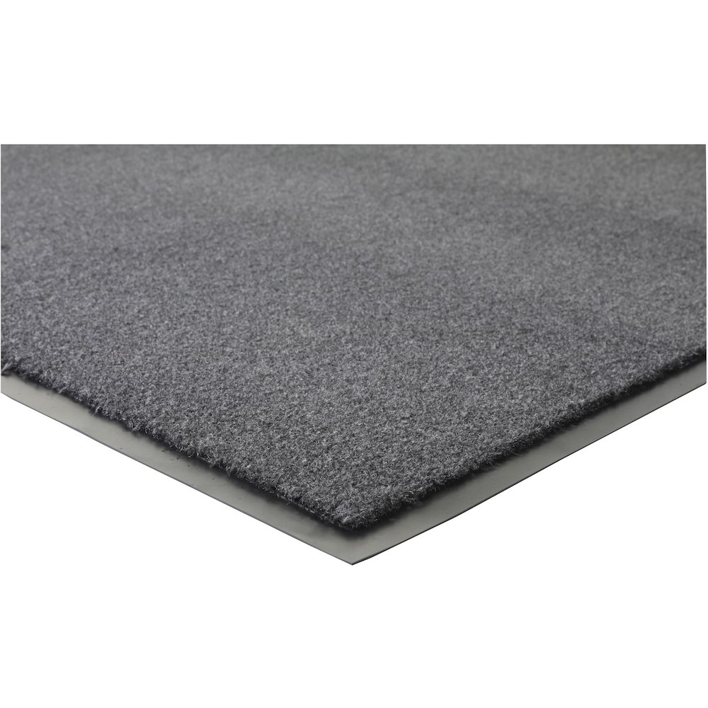 Genuine Joe Silver Series Indoor Entry Mat - Building, Carpet, Hard Floor - 10 ft Length x 36" Width - Plush - Charcoal - 1 Each. Picture 1