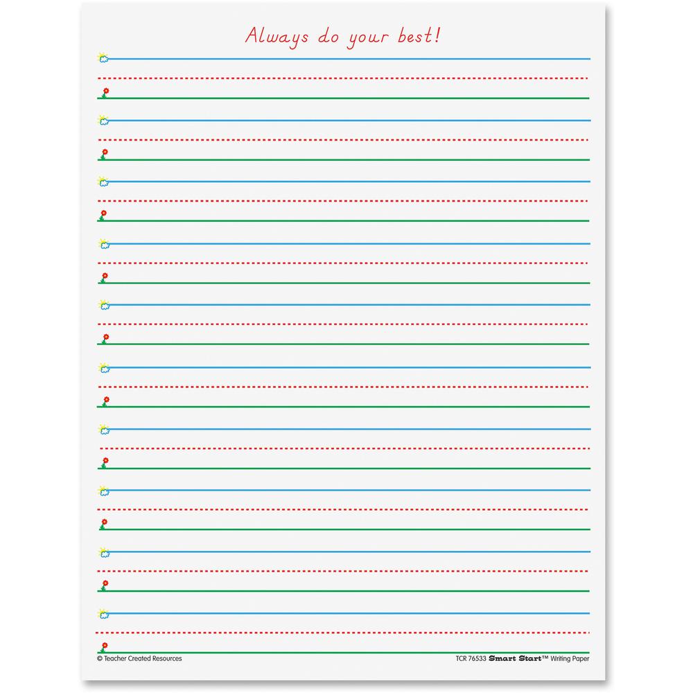 Teacher Created Resources Smart Start 1 - 2 Writing Paper - 0.63 teacher-created-resources-smart-start-1-2-writing-paper-0-63-ruled-letter-8-1-2-x-11-white-paper-360-pack