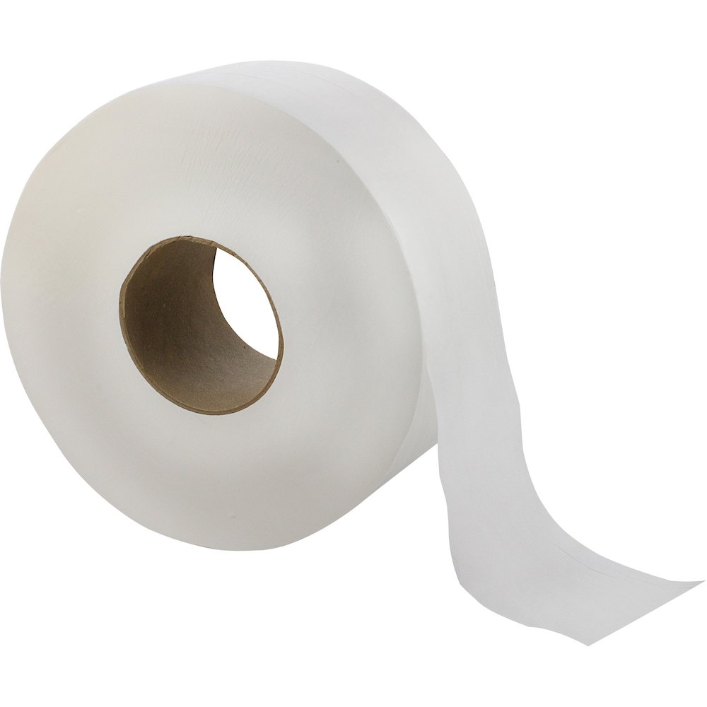 Livi Solaris Paper Jumbo Bath Tissue - 2 Ply - 3.30" x 1000 ft - White - Virgin Fiber - 12 / Carton. Picture 1
