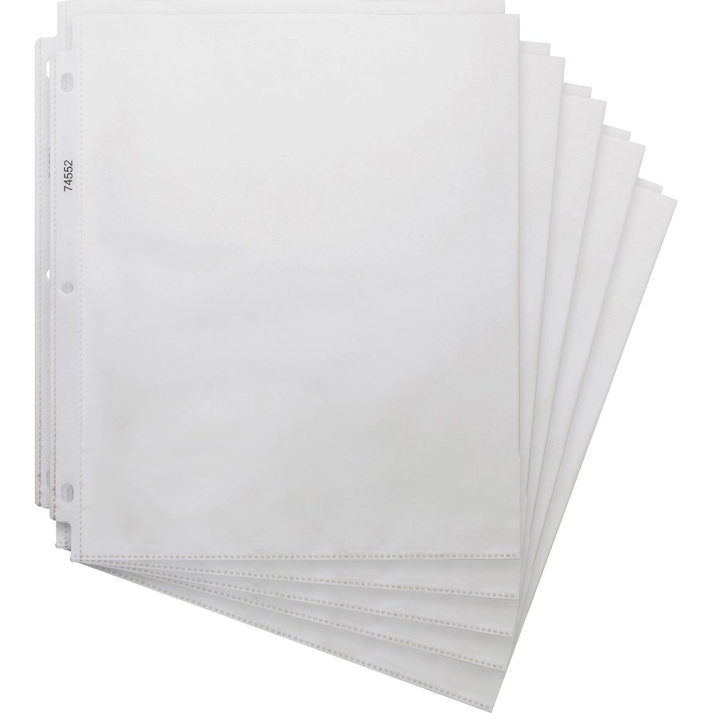 Business Source Heavyweight Sheet Protectors - 3.3 mil Thickness - For Letter 8 1/2" x 11" Sheet - 3 x Holes - Clear - Polypropylene - 200 / Box. Picture 1