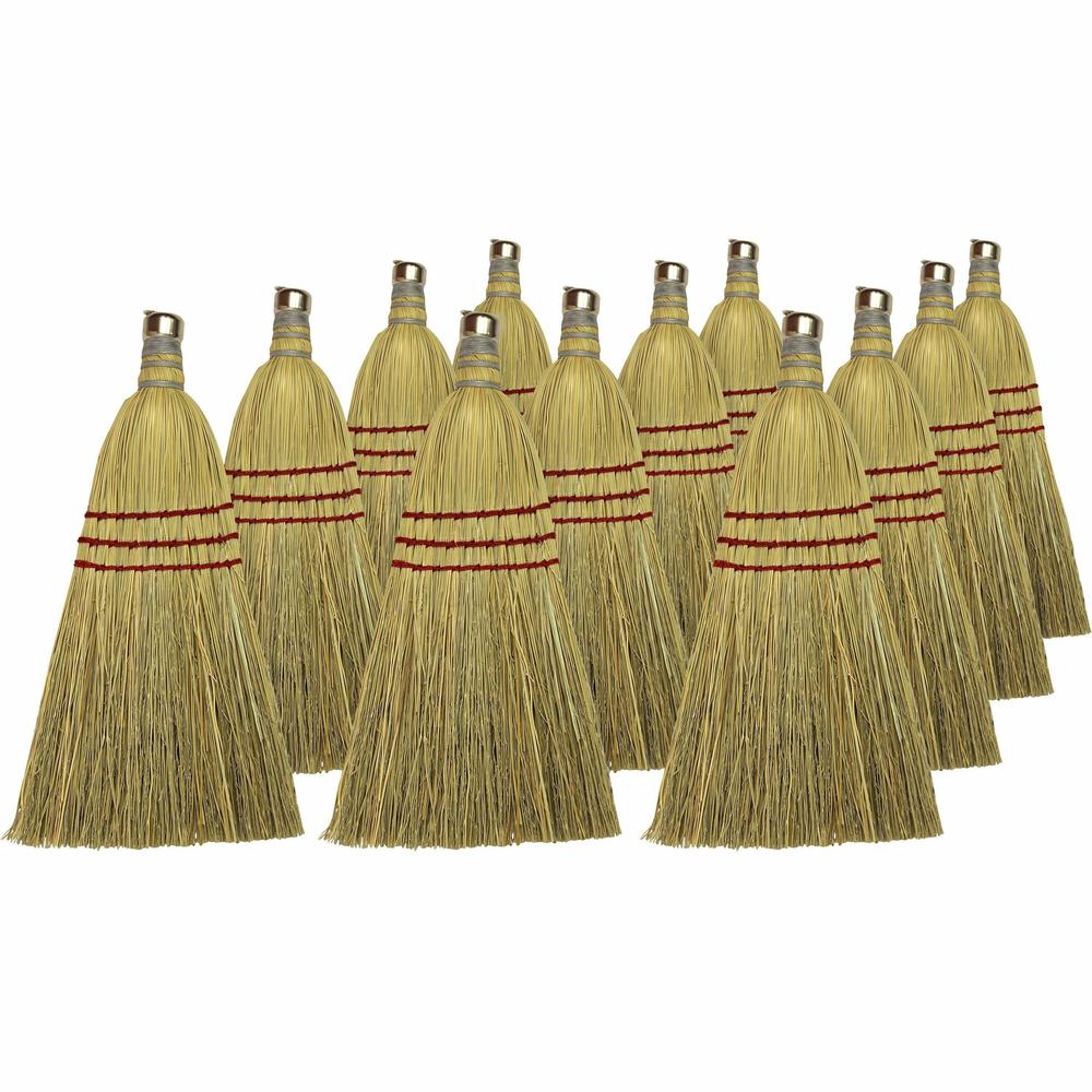 Genuine Joe Whisk Broom - 12 / Carton - Natural. Picture 1