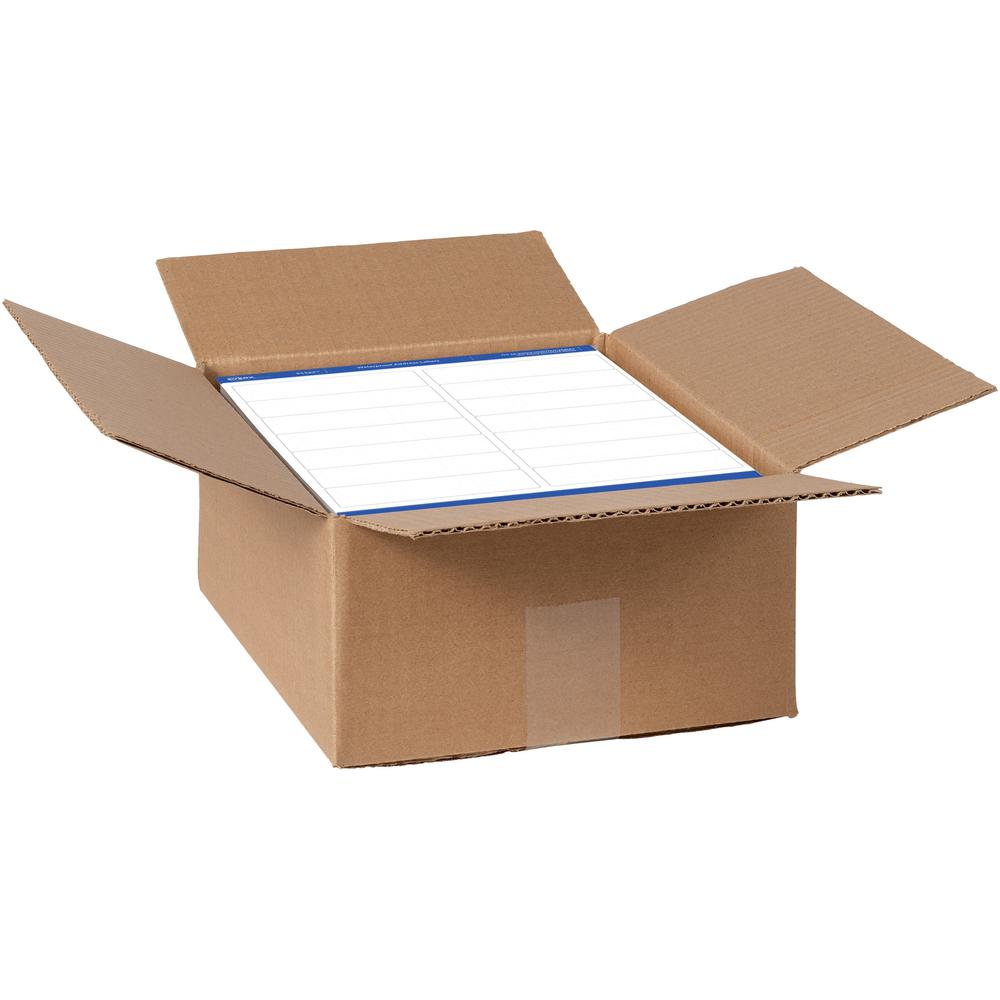 Avery&reg; 1-1/3" x 4" Labels, Ultrahold, 7,000 Labels (95522) - Waterproof - 1 21/64" Width x 4" Length - Permanent Adhesive - Rectangle - Laser - White - Film - 14 / Sheet - 500 Total Sheets - 7000 . Picture 1