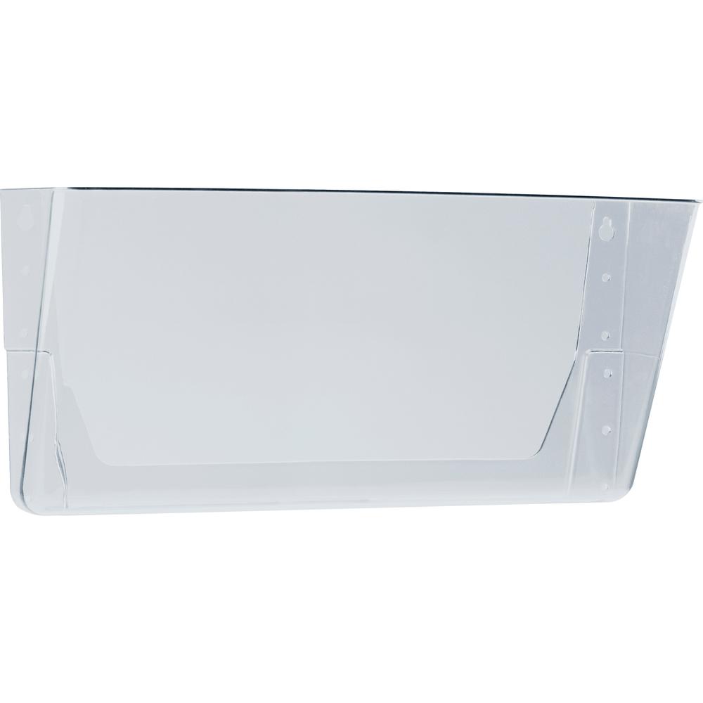 Storex Stacking Wall Pocket - 1 Pocket(s) - 7" Height x 4" Width16" Length - Stackable - Clear - Poly - 1 Each. Picture 1