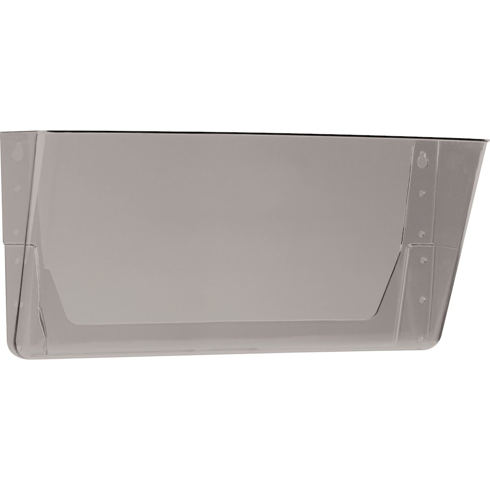 Storex Stacking Wall Pocket - 1 Pocket(s) - 7" Height x 4" Width x 16" Length - Stackable - Smoke - Poly - 1 Each. Picture 1