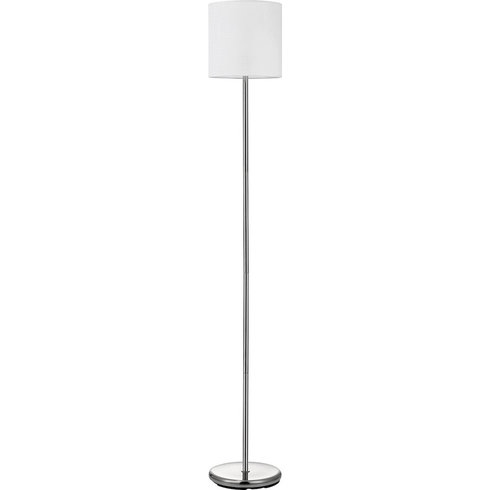 Lorell LED Contemporary Floor Lamp - 65" Height x 12" Width - 10 W LED Bulb - Brushed Nickel - Floor-mountable - Silver - for Living Room, Office, Lobby. Picture 1