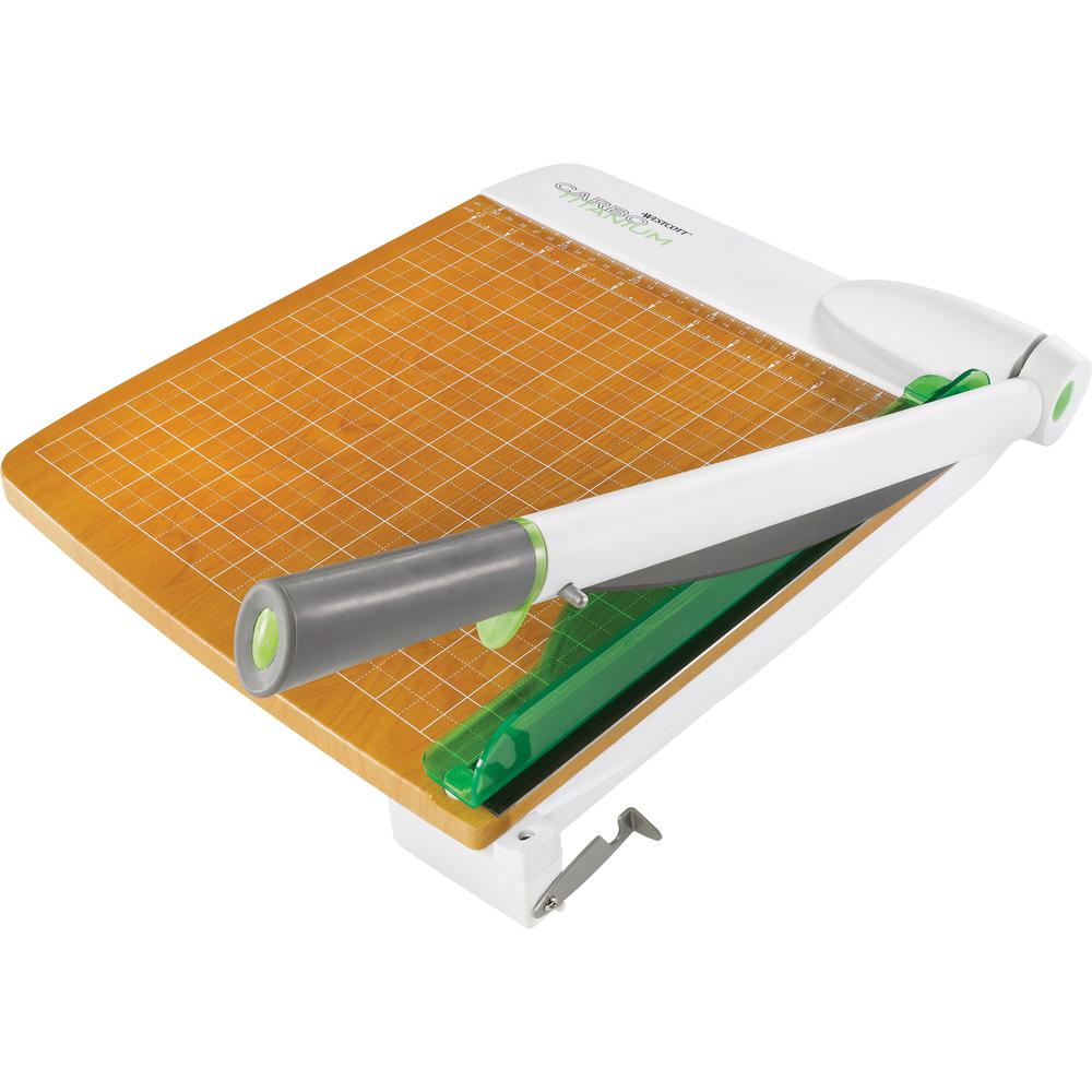 Westcott 15" CarboTitanium Guillotine Trimmer - 30 Sheet Cutting Capacity - CarboTitanium Blade - 15" Cutting Length - 5.5" Height x 14" Width x 22" Length - Heavy Duty, Lockable, Comfortable, Alignme. Picture 1