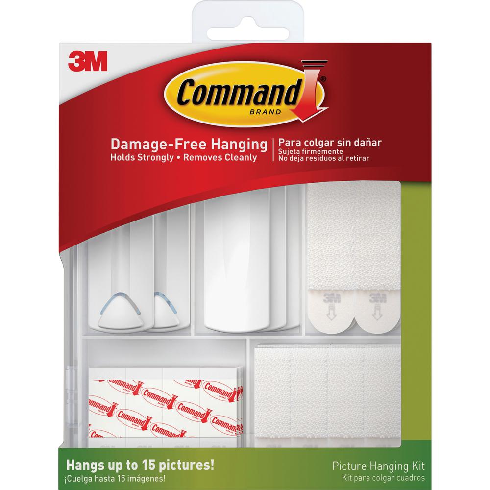 Command Picture Hanging Kit - White - 38 / Pack. Picture 1