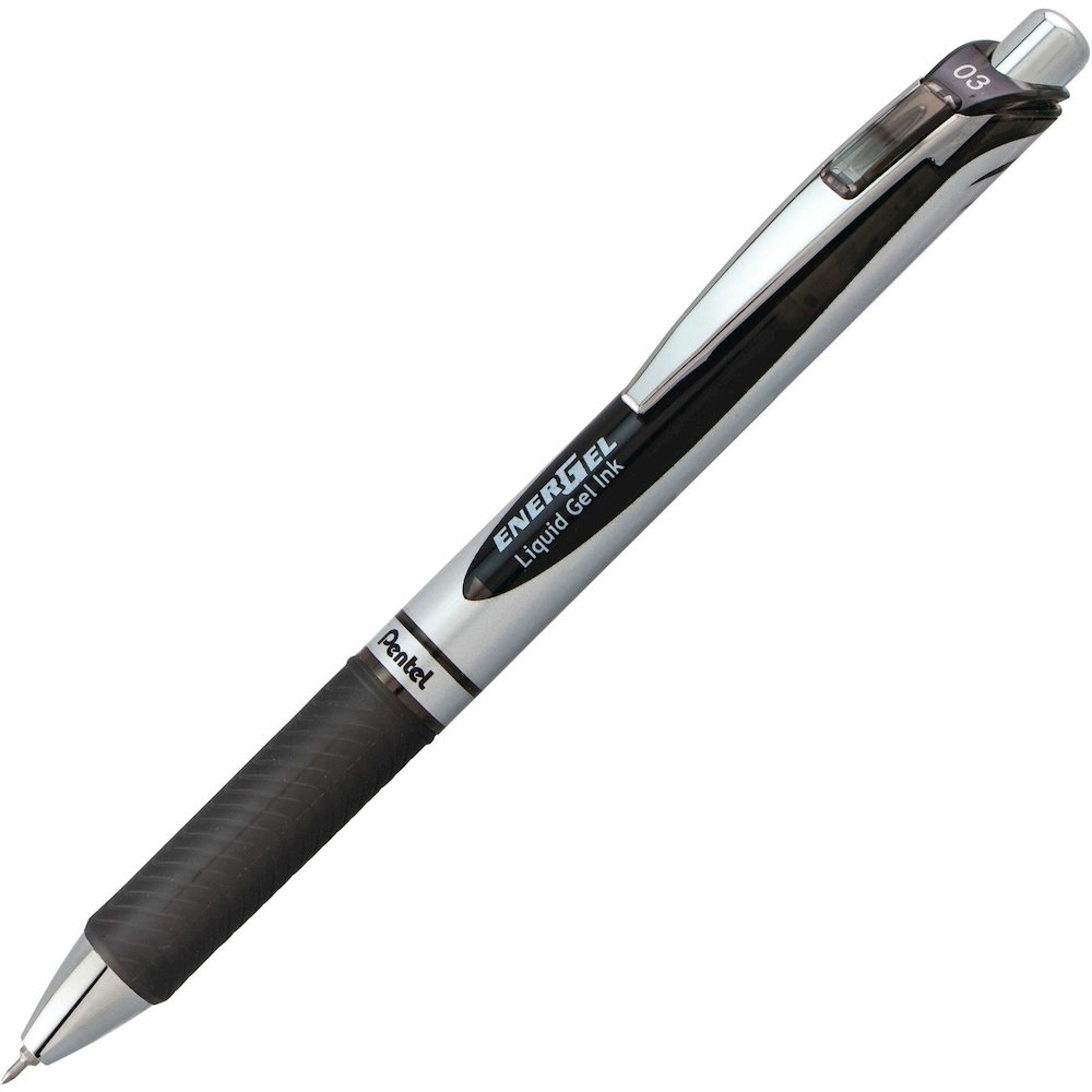Pentel Deluxe RTX Retractable Pens - Refillable - Retractable - Black Ink - Gel-based - 1 Dozen. Picture 1