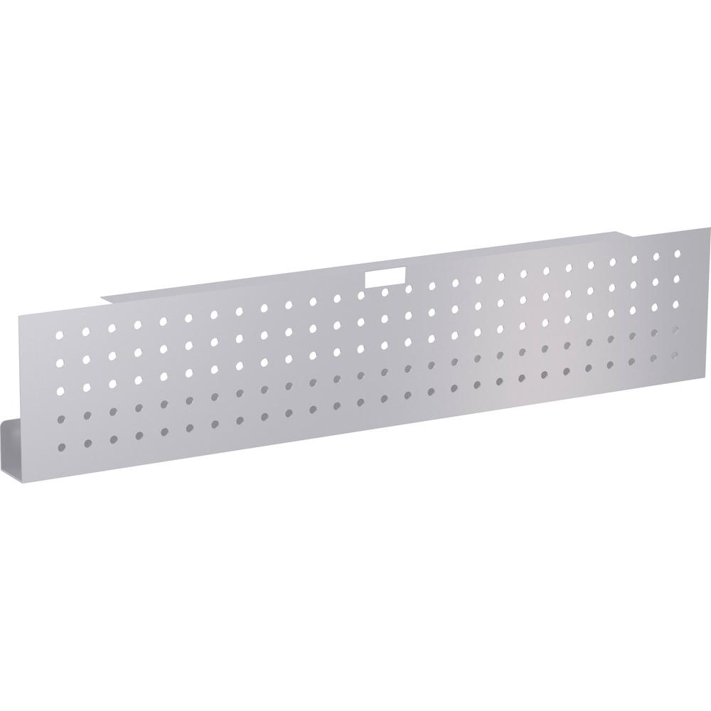 Lorell 48" Training Table Modesty Panel - 42" Width x 3" Depth x 10" Height - Steel - Metallic Silver - 1 Each. Picture 1