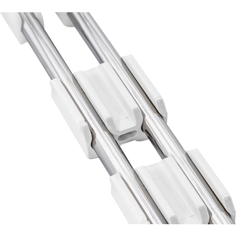 Lorell Stacking Chair Ganging Clips - White - Plastic - 1 Pack. Picture 1