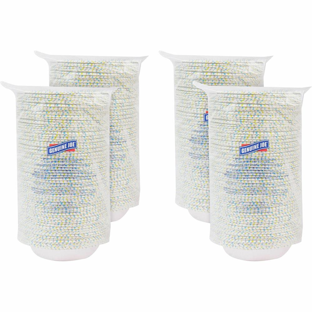 Genuine Joe 12 oz Paper Bowls - Disposable - Multi - 125/Pack - 4 / Carton. Picture 1