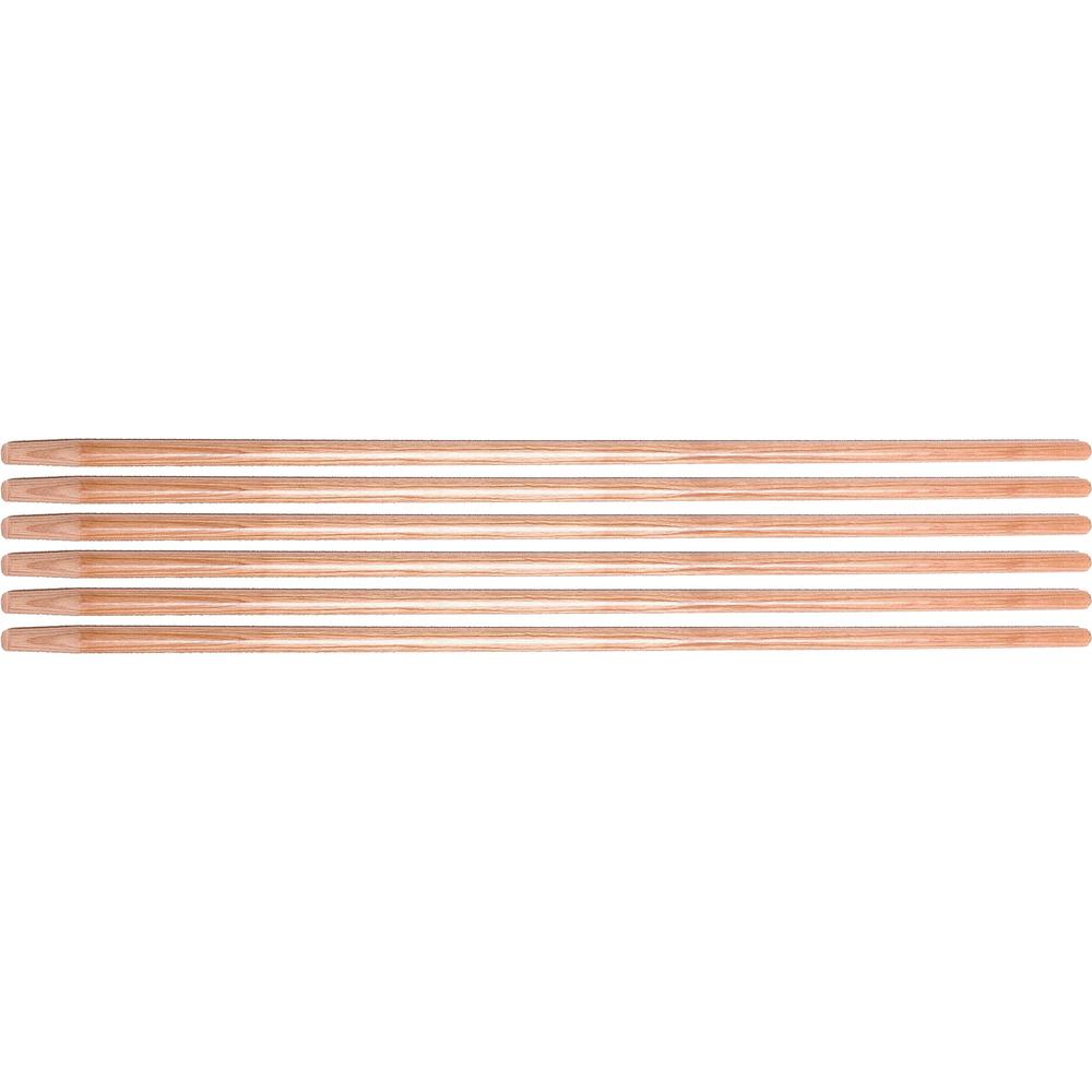 Ettore Floor Squeegee Wooden Pole Handle - 54" Length x 1" Diameter - Natural - Wood - 6 / Carton. Picture 1