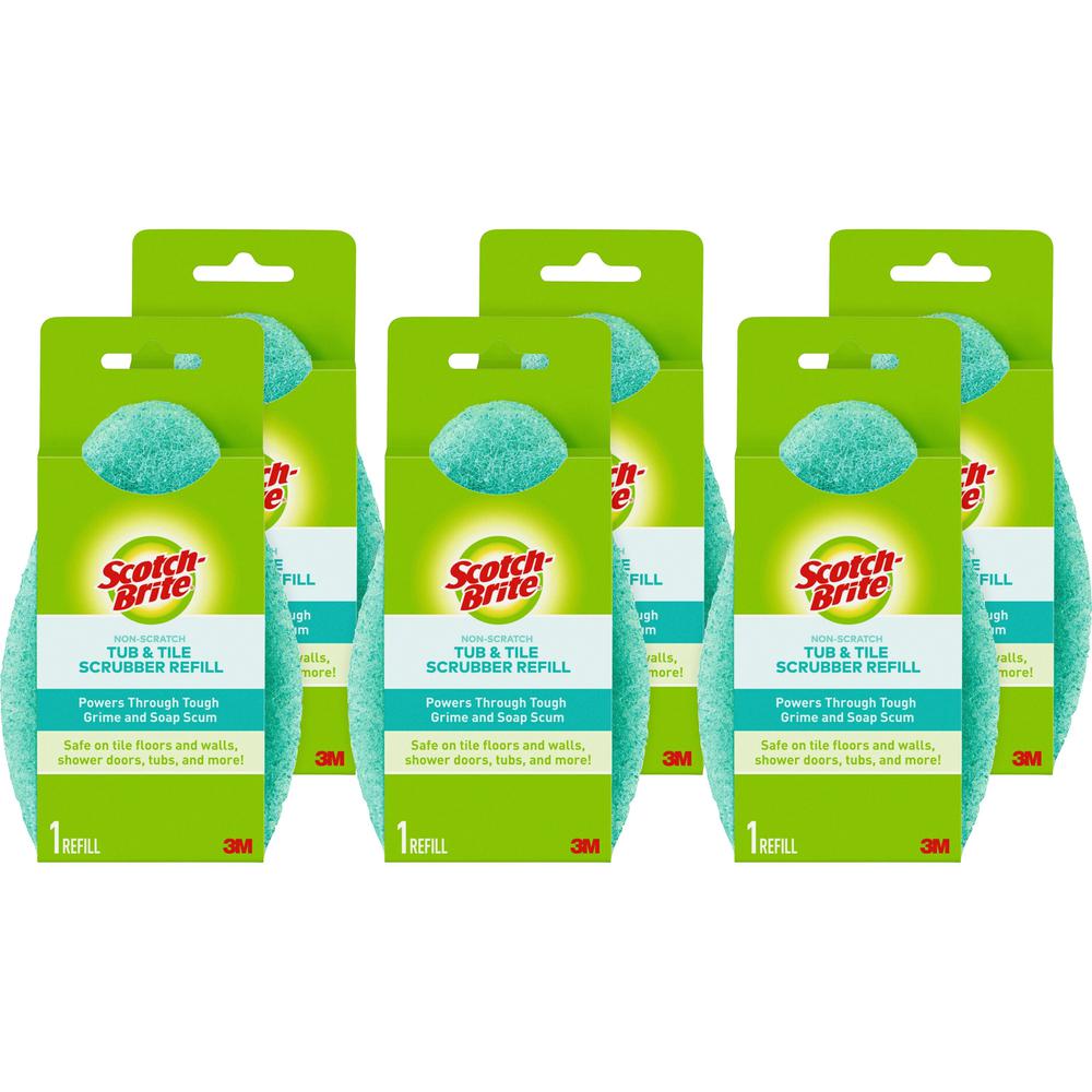 Scotch-Brite Bath Scrubber Refills - Blue - 6 / Carton. Picture 1