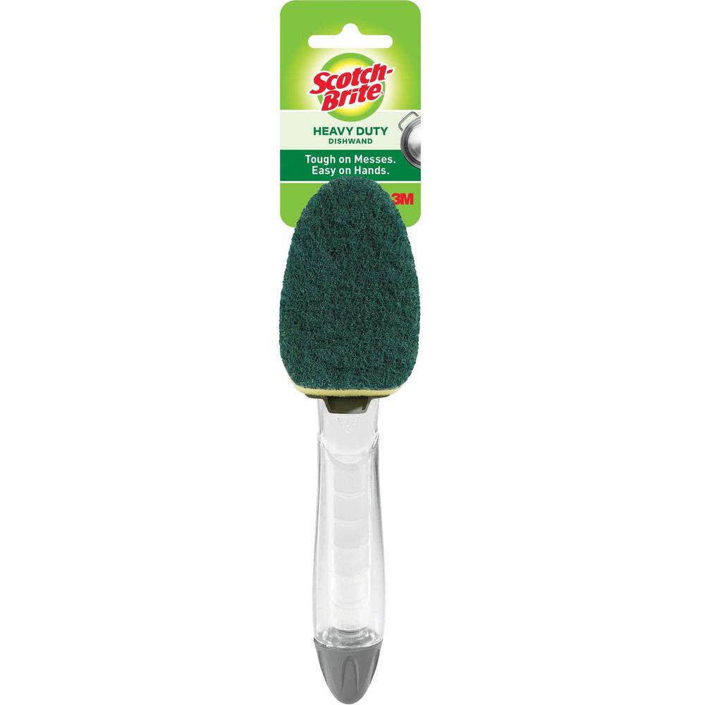 Scotch-Brite Heavy-Duty Dishwand - 4 / Carton - Plastic - Green. Picture 1