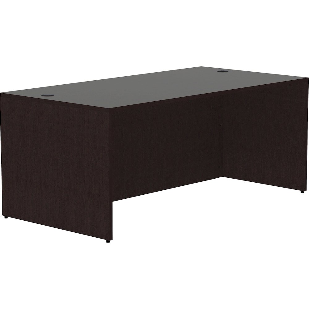 Lorell Essentials Series Rectangular Desk Shell - 48" x 30"29.5" Desk Shell, 1" Top - Finish: Espresso. Picture 1