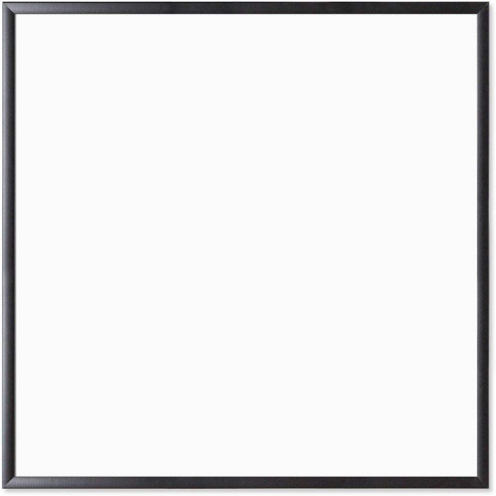U Brands Magnetic Dry-Erase Board - 36" (3 ft) Width x 36" (3 ft) Height - White Painted Steel Surface - Black Wood Frame - Square - Horizontal/Vertical - Magnetic - 1 Each. Picture 1