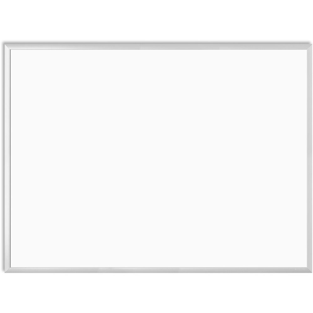 U Brands Melamine Non-Magnetic Dry-Erase Board - 48" (4 ft) Width x 36" (3 ft) Height - White Melamine Surface - Silver Aluminum Frame - Rectangle - Horizontal/Vertical - 1 Each. Picture 1