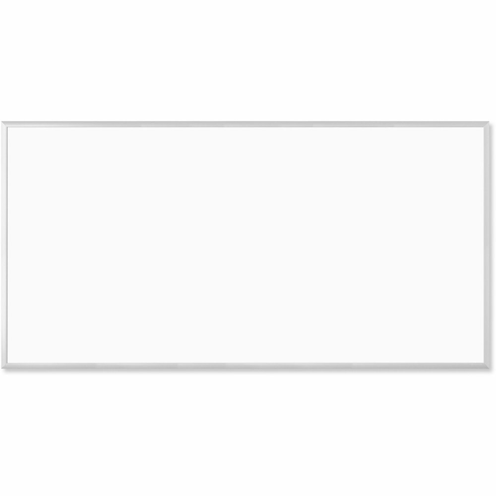 U Brands Magnetic Dry-Erase Board - 96" (8 ft) Width x 48" (4 ft) Height - White Painted Steel Surface - Silver Aluminum Frame - Rectangle - Horizontal/Vertical - Magnetic - 1 Each. Picture 1