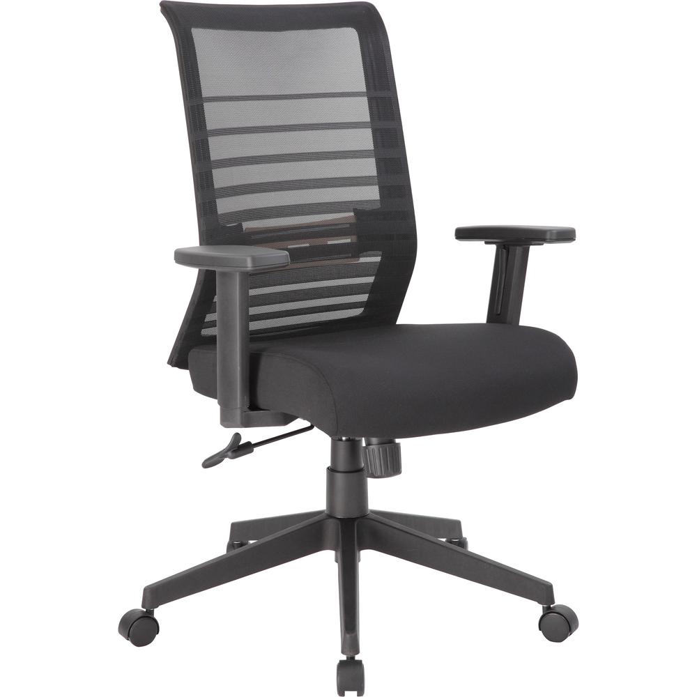 Lorell Removable Mesh Seat Cover - Fabric Seat - Black - Armrest - 1 Each. Picture 1