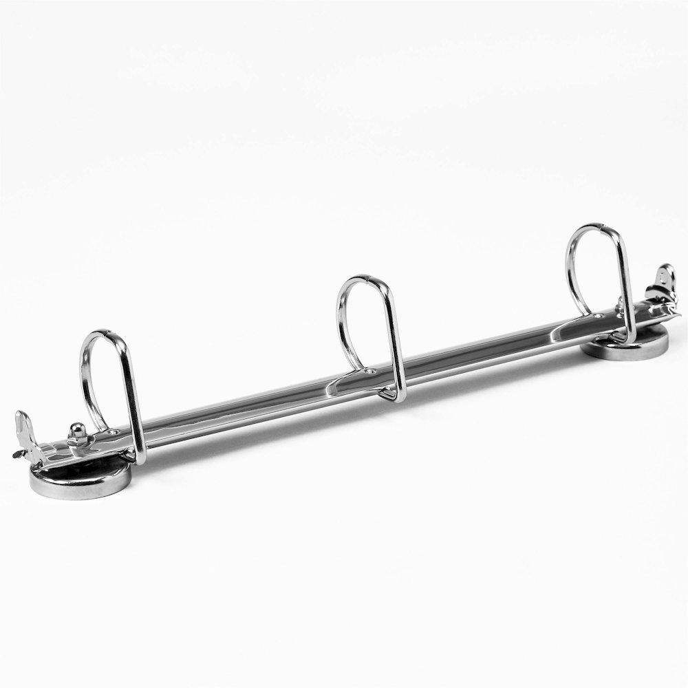 Avery&reg; Magnetic Hanging Binder Rings - 1 1/2" Binder Capacity - 8 1/2" x 11" Sheet Size - 375 Sheet Capacity - 3 Ring - Fastener: Slant Ring - Pocket: 0 - Metal - Silver - Wrinkle-free - 1 Each. Picture 1