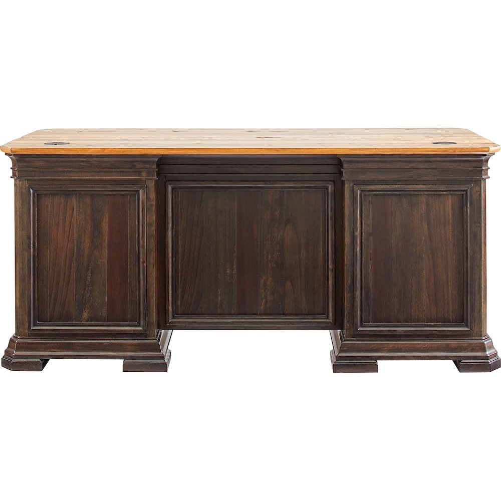 Martin Sonoma Double Pedestal Desk - 30" Height x 60" Width x 28" Depth - Total Drawer(s): 7 - Double Pedestal on Left/Right Side - Material: Wood Veneer - Finish: Dark Roast - 1 Each. Picture 1