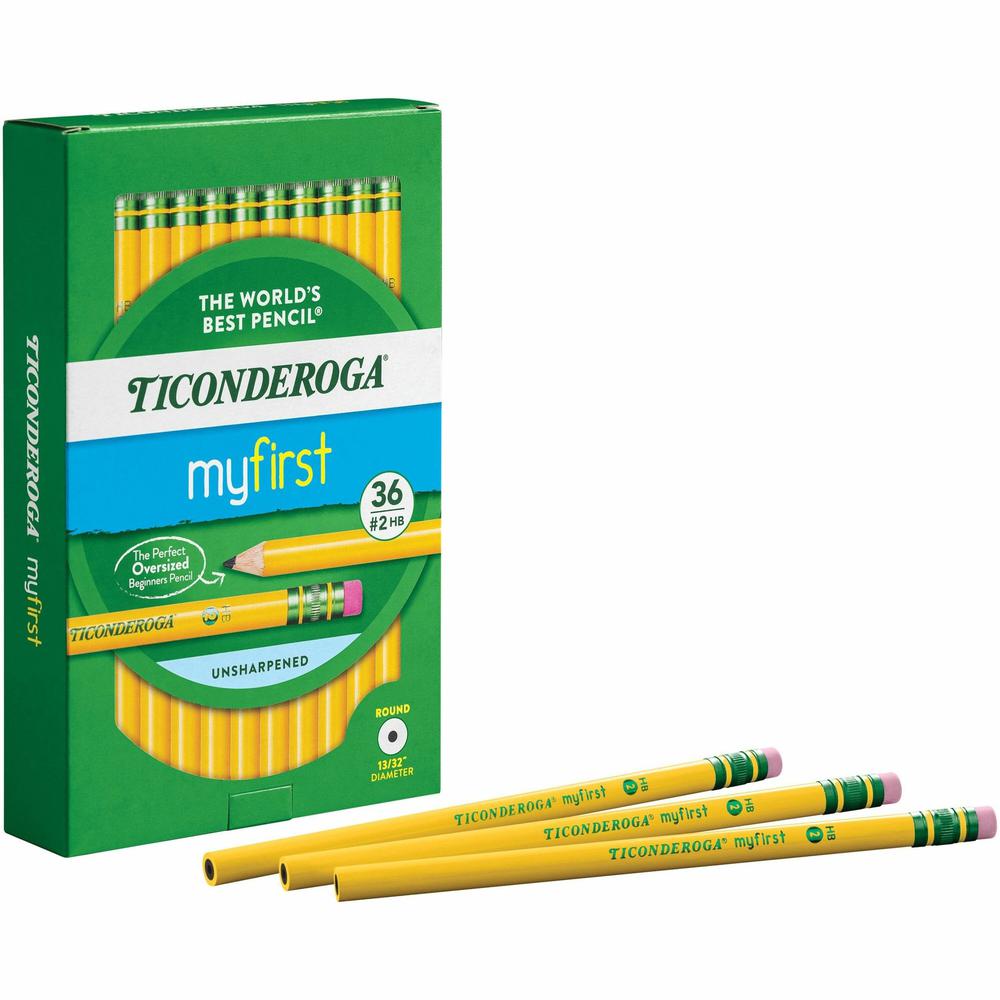 Ticonderoga My First Wood Pencil - #2 - Yellow Cedar Barrel - 36 / Pack. Picture 1