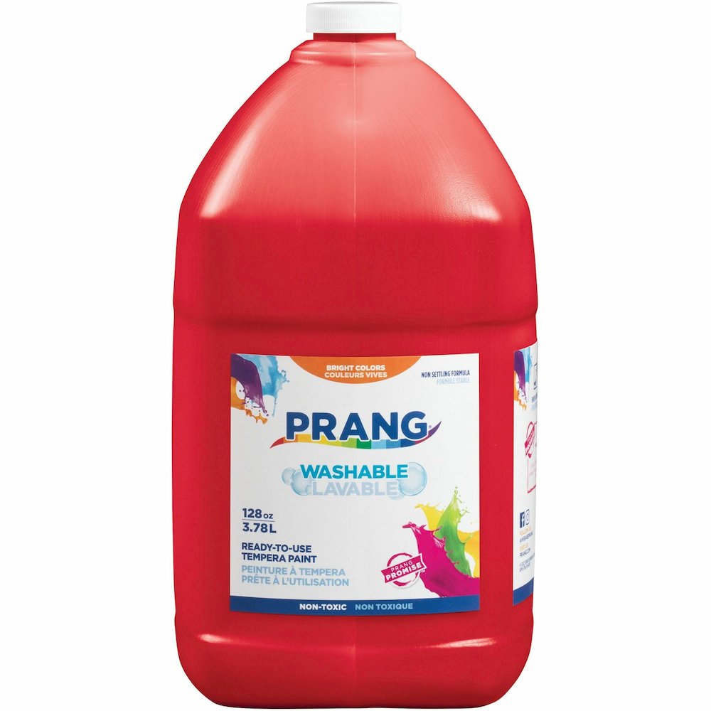 Prang Washable Tempera Paint - 1 Color(s) - Red - 1 gal - Washable - 1 Each. Picture 1