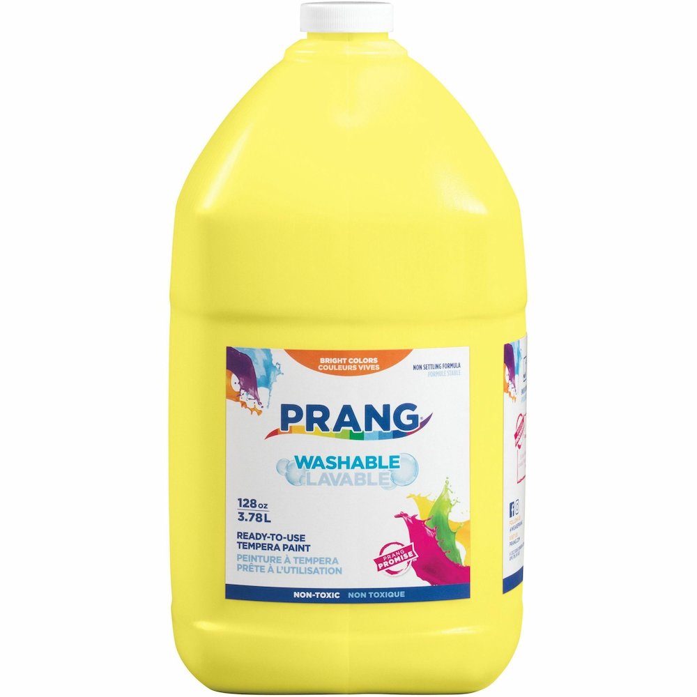 Prang Washable Tempera Paint - 1 Color(s) - Yellow - 1 gal - Washable - 1 Each. Picture 1