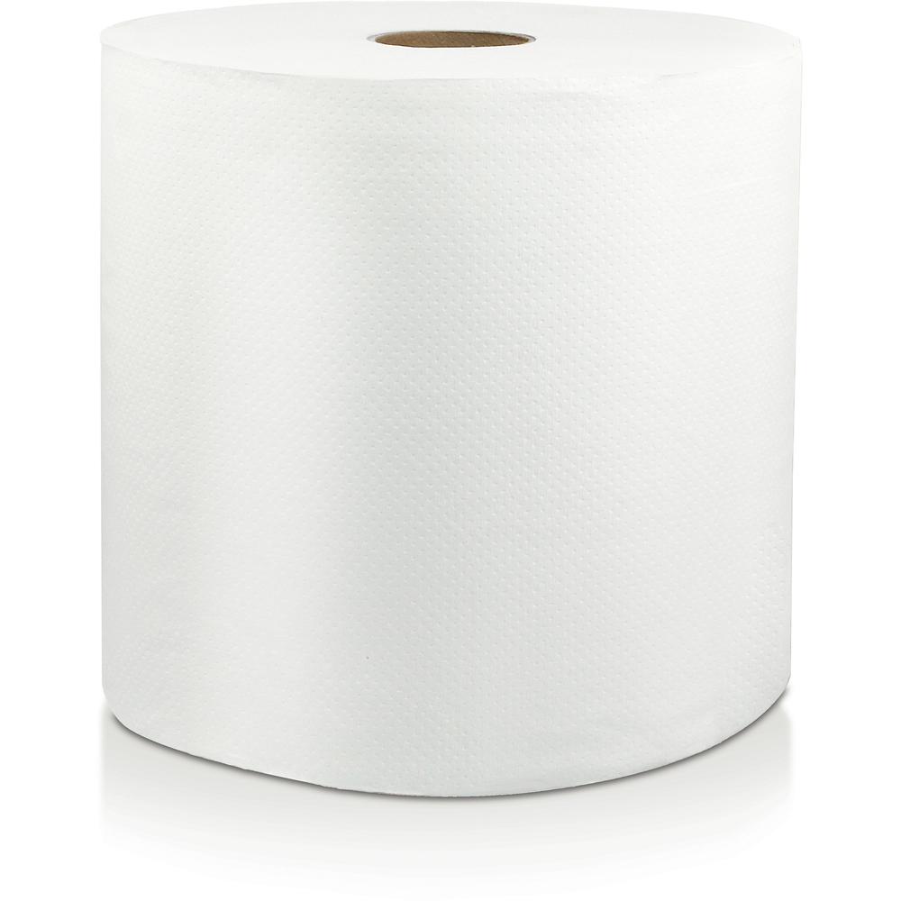 Livi VPG Select Hard Wound Towel - 1 Ply - 8" Width x 600 ft Length - 1 13/16" Core - White - Fiber - 6 / Carton. Picture 1