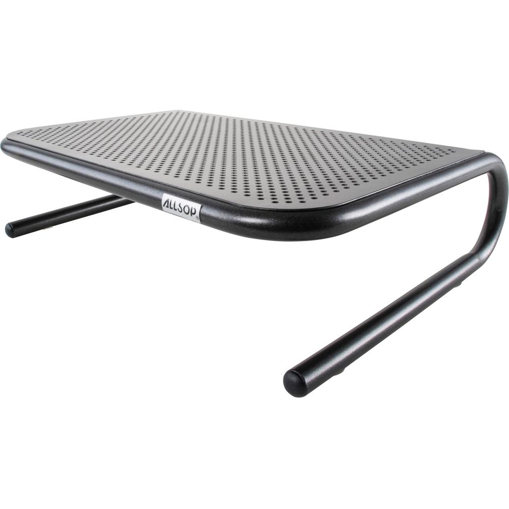 Allsop Metal Art Jr. Monitor Stand - 4" Height x 14" Width x 9" Depth - Powder Coated - Metal - Pearl Black. Picture 1