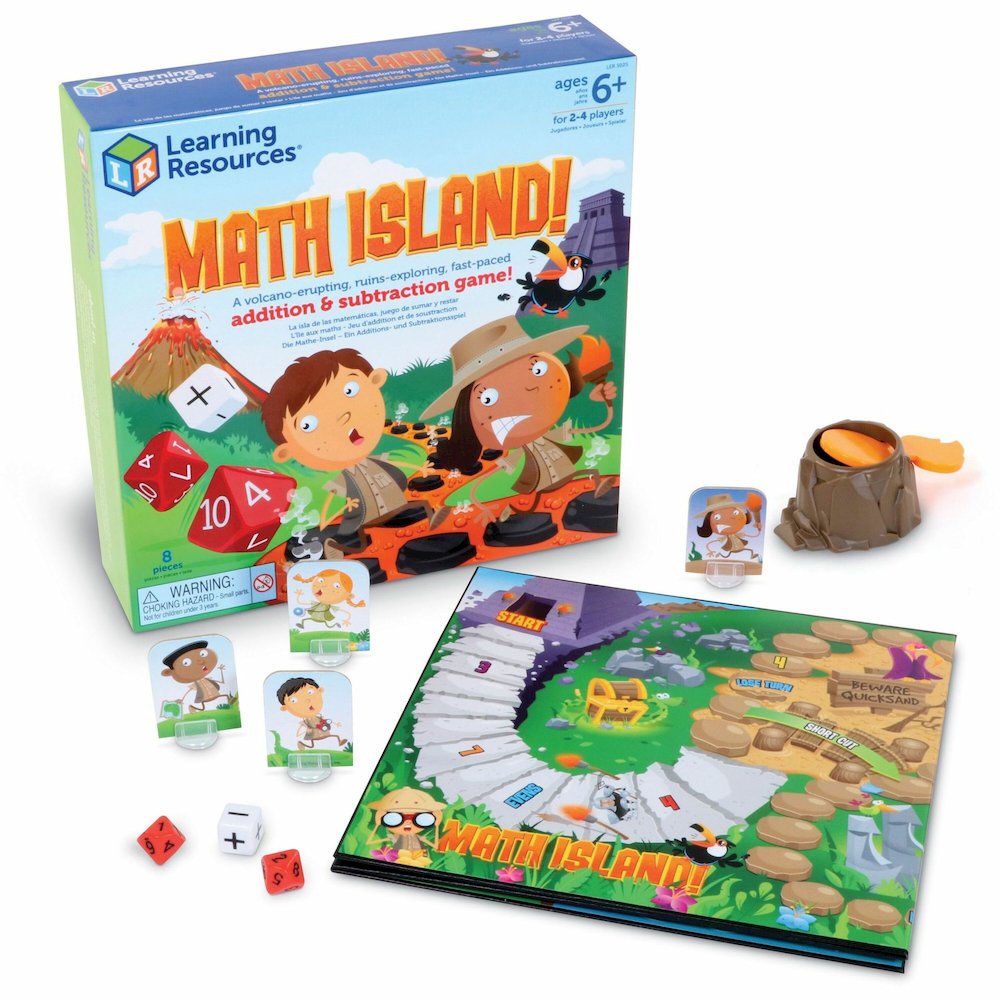 Learning Resources Math Island! Addition & Subtraction Game - Fun - Educational - 4 Players - 1 Each. Picture 1