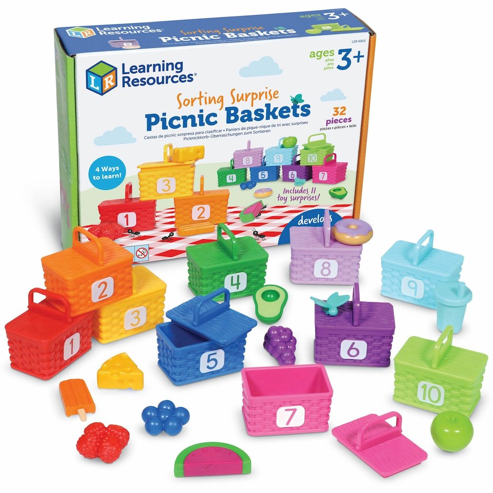 Learning Resources Sorting Surprise Picnic Baskets - Learning Toy - 3-7 Year - 32 Pieces - Multi. Picture 1