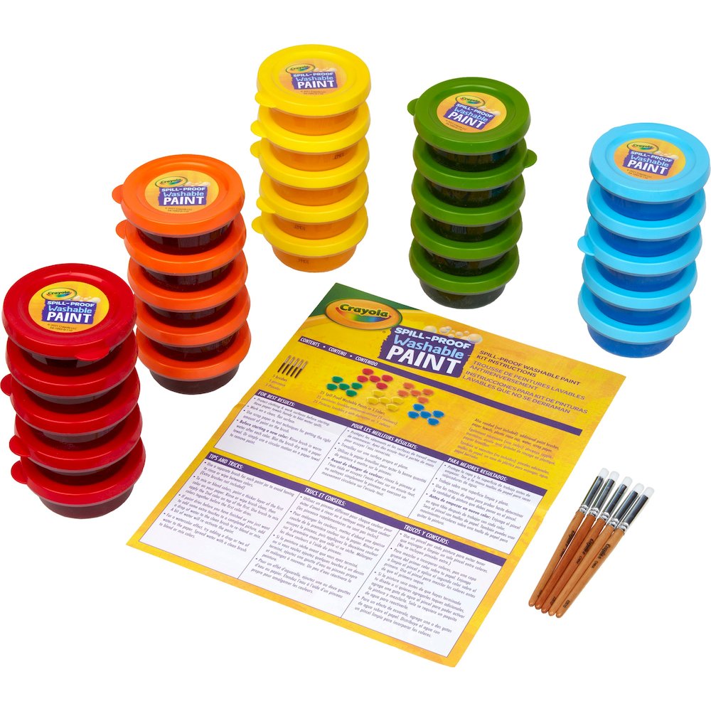 Crayola Spill Proof Washable Paint Set - Art, Craft - Recommended For 3 Year - 25 / Pack. Picture 1