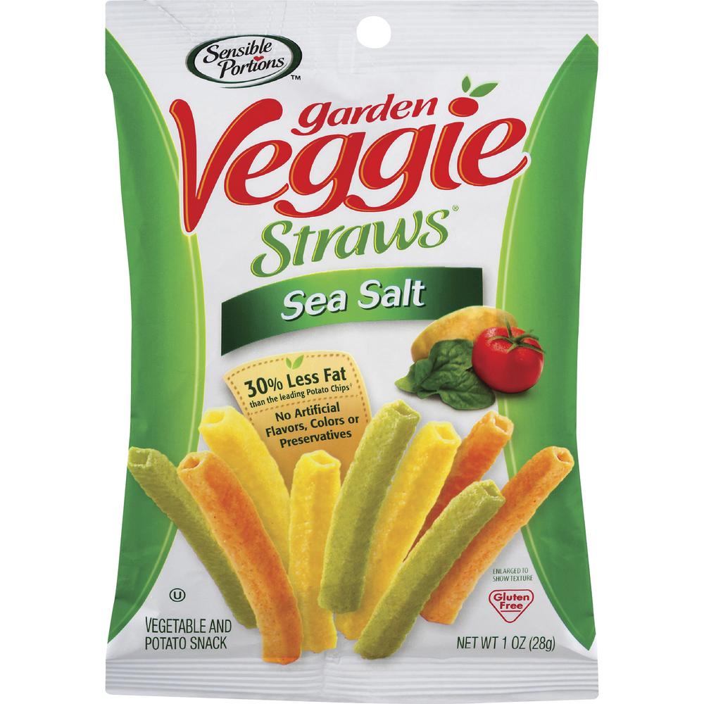 The Hain Celestial Sea Salt Garden Veggie Straws Snack - Gluten-free, Non-GMO, No Artificial Flavor, Preservative-free - Crunchy, Sea Salt - 1 oz - 24 / Carton. Picture 1