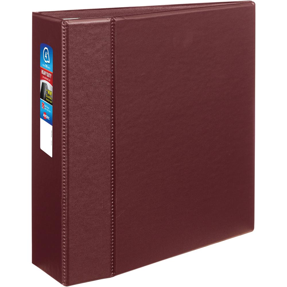 Avery&reg; Heavy-Duty Maroon 4" Binder (79364) - Avery&reg; Heavy-Duty 3 Ring Binder, 4" One Touch EZD&reg; Rings, 4.5" Spine, 1 Maroon Binder (79364). Picture 1
