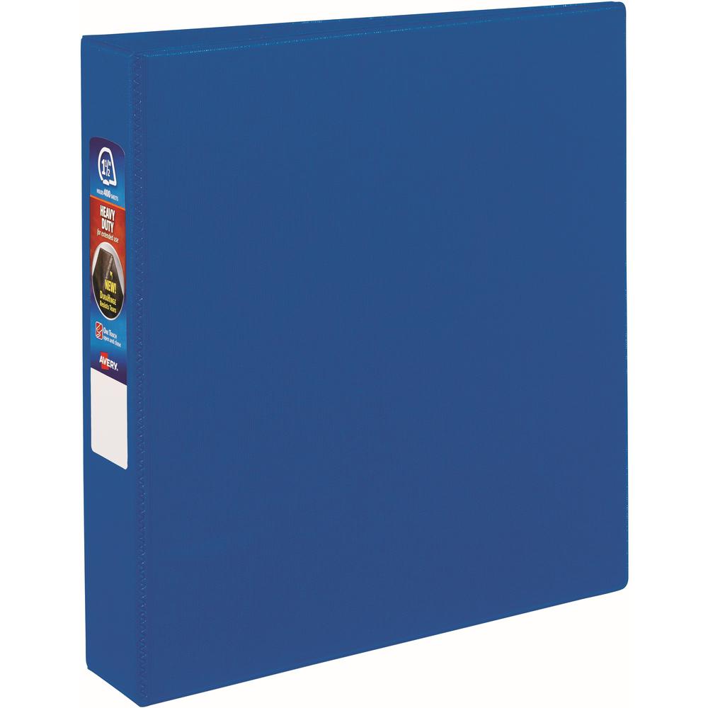 Avery&reg; Heavy-duty Binder - One-Touch Rings - DuraHinge - 1 1/2" Binder Capacity - Letter - 8 1/2" x 11" Sheet Size - 400 Sheet Capacity - Ring Fastener(s) - 4 Pocket(s) - Polypropylene - Recycled . Picture 1