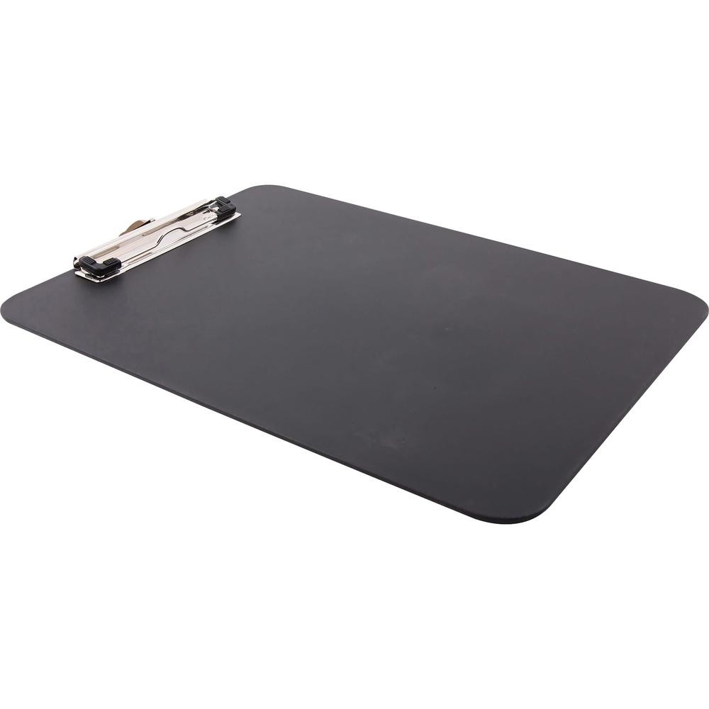 Mobile OPS Unbreakable Recycled Clipboard - 9" x 12" - Clamp - Heavy Duty - Polypropylene - Black - 1 Each. Picture 1