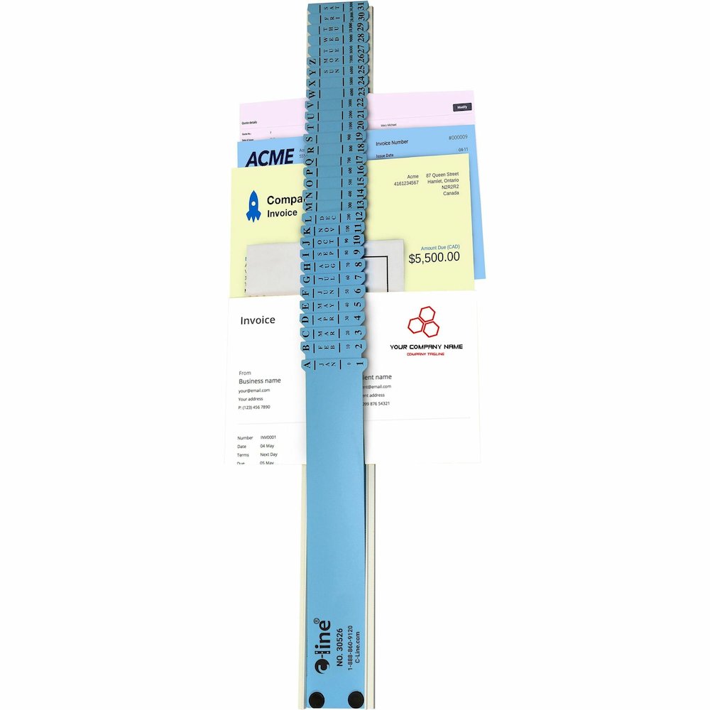 C-Line All-Purpose Sorter - Compartment Size : 9.50" - 2.50" Width x 23.50" Depth - Desktop - Durable - Blue - Plastic - 1 Each. Picture 1