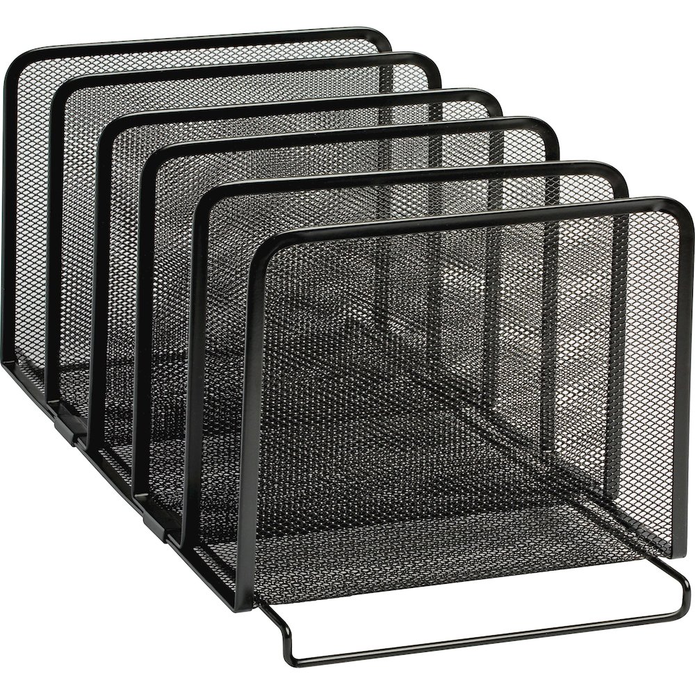 Rolodex Expressions 22141 Mesh Stacking Sorter - 5 Compartment(s) - 7.50" Height x 8.50" Width x 14.25" Depth - Desktop - Stackable - Black - Steel - 1 Each. Picture 1