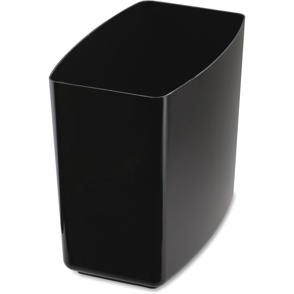 Officemate 2200 Series Wastebasket - 5 gal Capacity - 12.5" Height x 13.8" Width x 8.4" Depth - Black - 1 Each. Picture 1