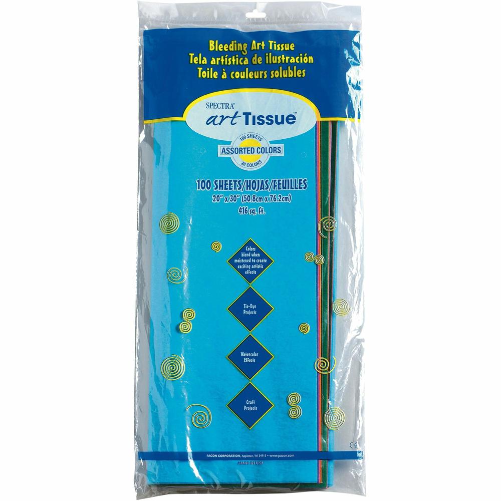 Spectra Art Tissue Paper Assortment - 20" x 30" - Assorted - 100 - 100 / Pack. Picture 1