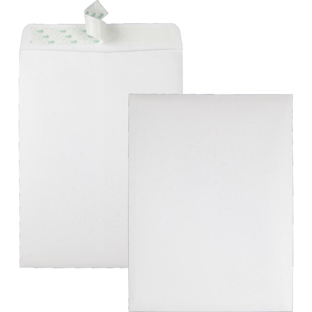 Quality Park 9 x 12 Catalog Envelopes with Redi-Strip&reg; Closure - Catalog - #10 1/2 - 9" Width x 12" Length - 28 lb - Peel & Seal - Wove - 100 / Box - White. Picture 1