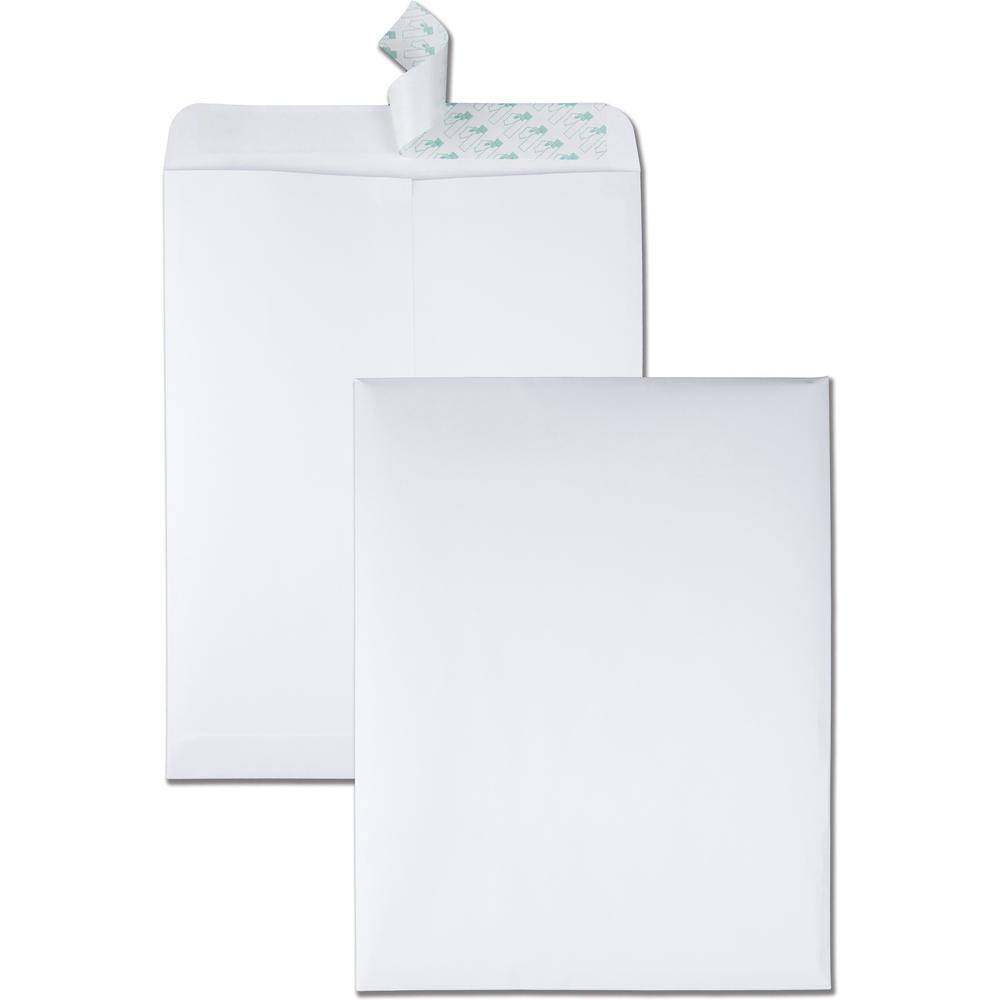 Quality Park 10 x 13 Catalog Envelopes with Redi-Strip&reg; Closure - Catalog - #13 1/2 - 10" Width x 13" Length - 28 lb - Peel & Seal - White - Wove - 100 / Box. Picture 1