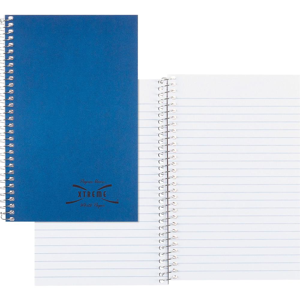 Rediform Xtreme Cover 150-Sheet 3-Subject Notebook - 150 Sheets - Coilock - 16 lb Basis Weight - 6" x 9 1/2" Sheet Size - White Paper - Blue Cover - Divider - 1 Each. Picture 1