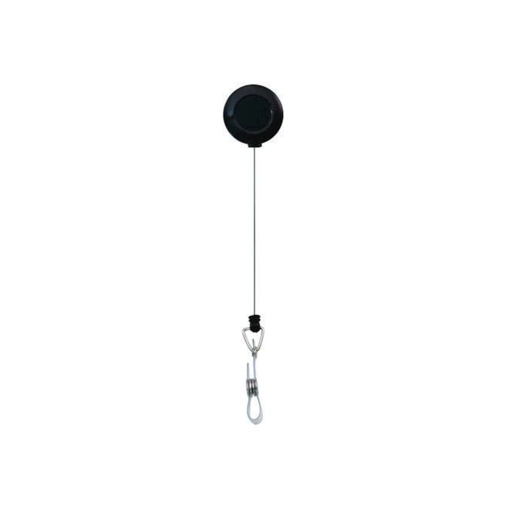 Clip-On Badge Reel, Extends 30", Black, 12/Pack. Picture 3