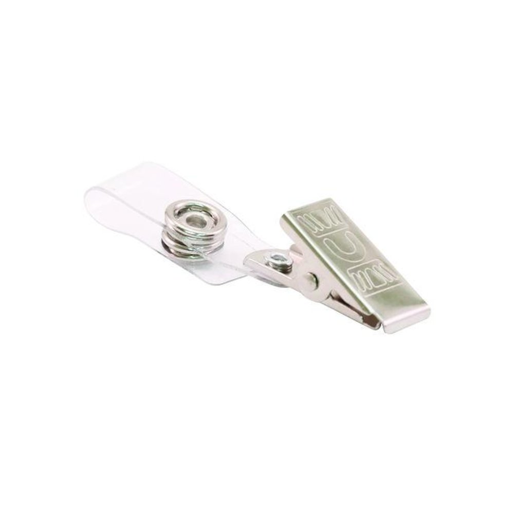 Badge Straps with Clips, 0.38" x 2.75", Clear, 25/Pack. Picture 2
