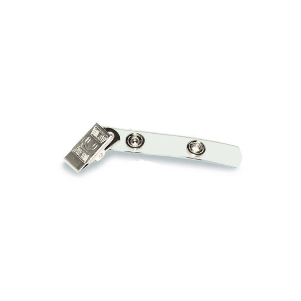 Badge Straps with Clips, 0.38" x 2.75", Clear, 25/Pack. Picture 4